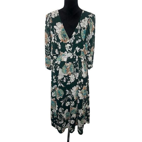 NWT RIVER ISLAND GREEN FLORAL BOHO INSPIRED STUNNING DRESS WOMENS SIZE 12 - Picture 2 of 7